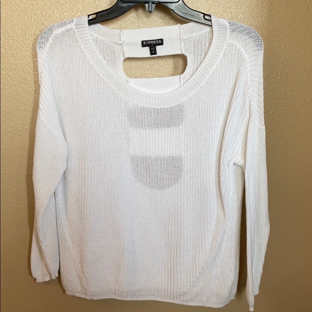 Sweater with cut-outs on back